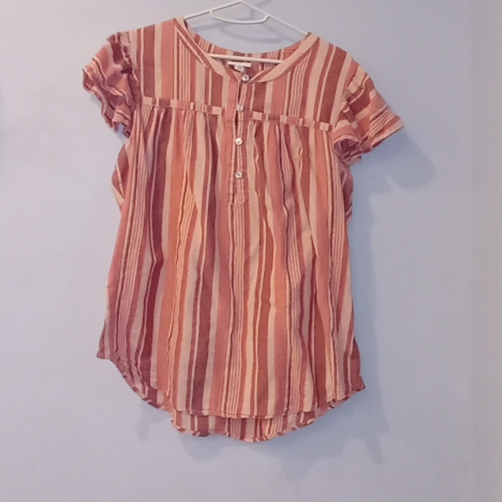 St. John's Bay women's striped button blouse